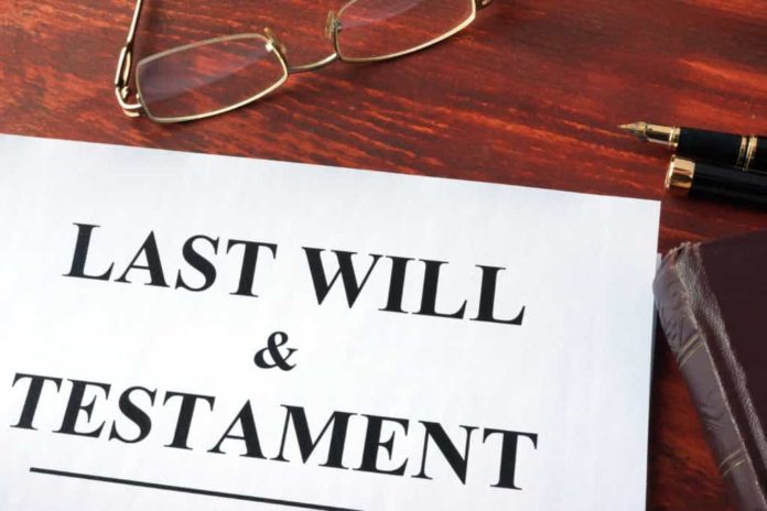 Last will and testament documents.