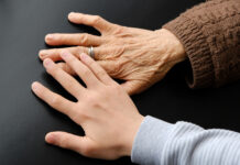 Guardianship Explained: From Court Filing to Final Order elderly woman's hand with a ring on her finger, old woman's hand and fingers,